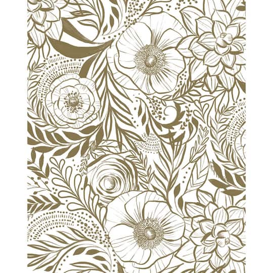 JAM Paper Golden Floral Design Tissue Paper, 12ct.